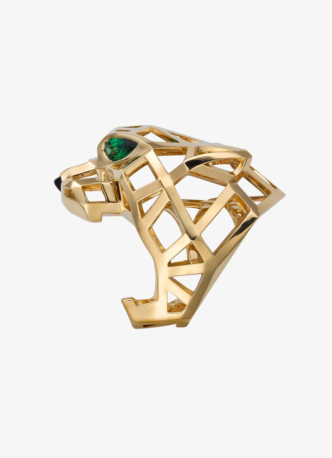 Cartier Panthère de Cartier ring van 18 karaat geelgoud met onyx en tsavoriet granaat CRN47225 - detail 3 geelgoud