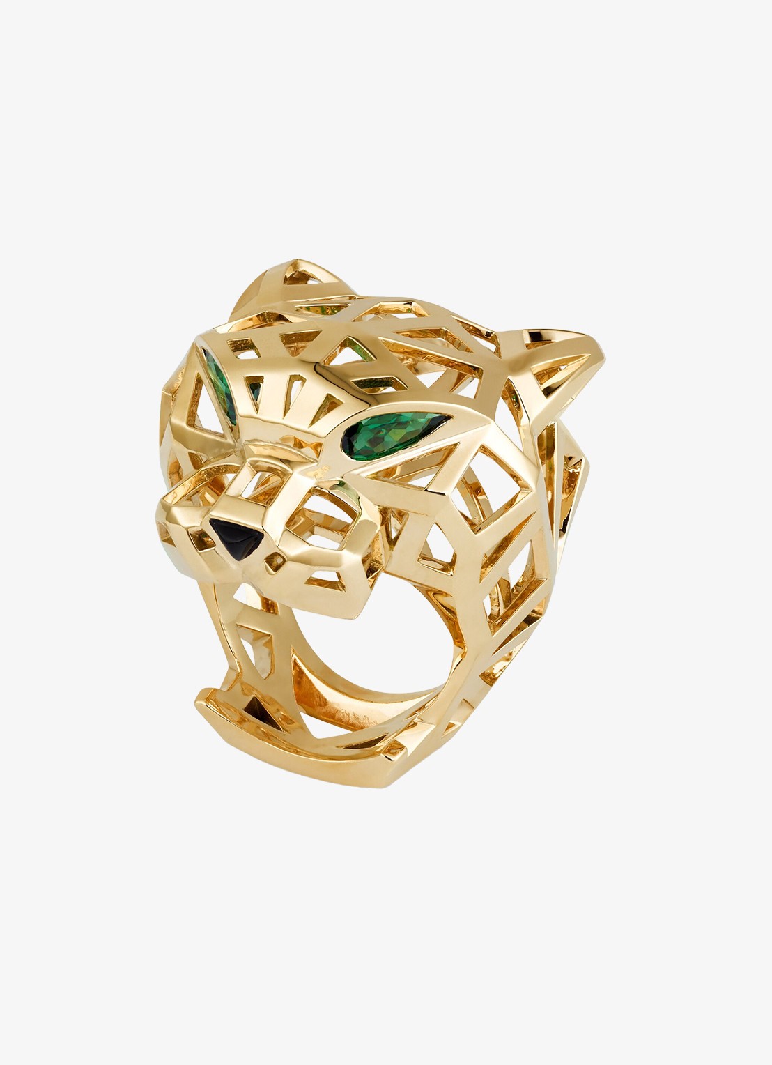 Cartier Panthère de Cartier ring van 18 karaat geelgoud met onyx en tsavoriet granaat CRN47225 - voorkant 7 geelgoud