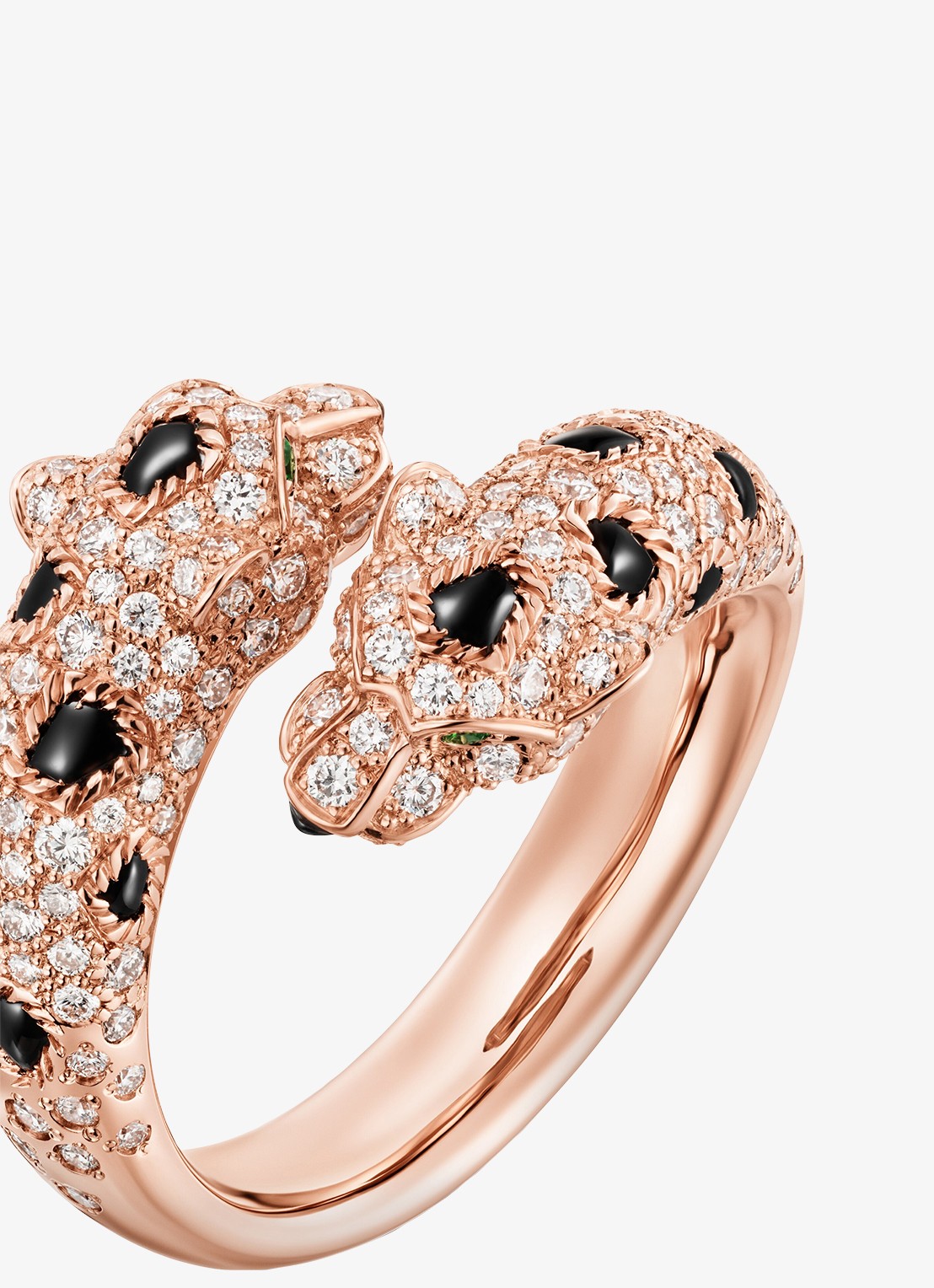 Cartier Panthère de Cartier ring van 18 karaat roségoud met onyx, smaragd en 0.92 ct diamant CRN4802600 - detail roségoud