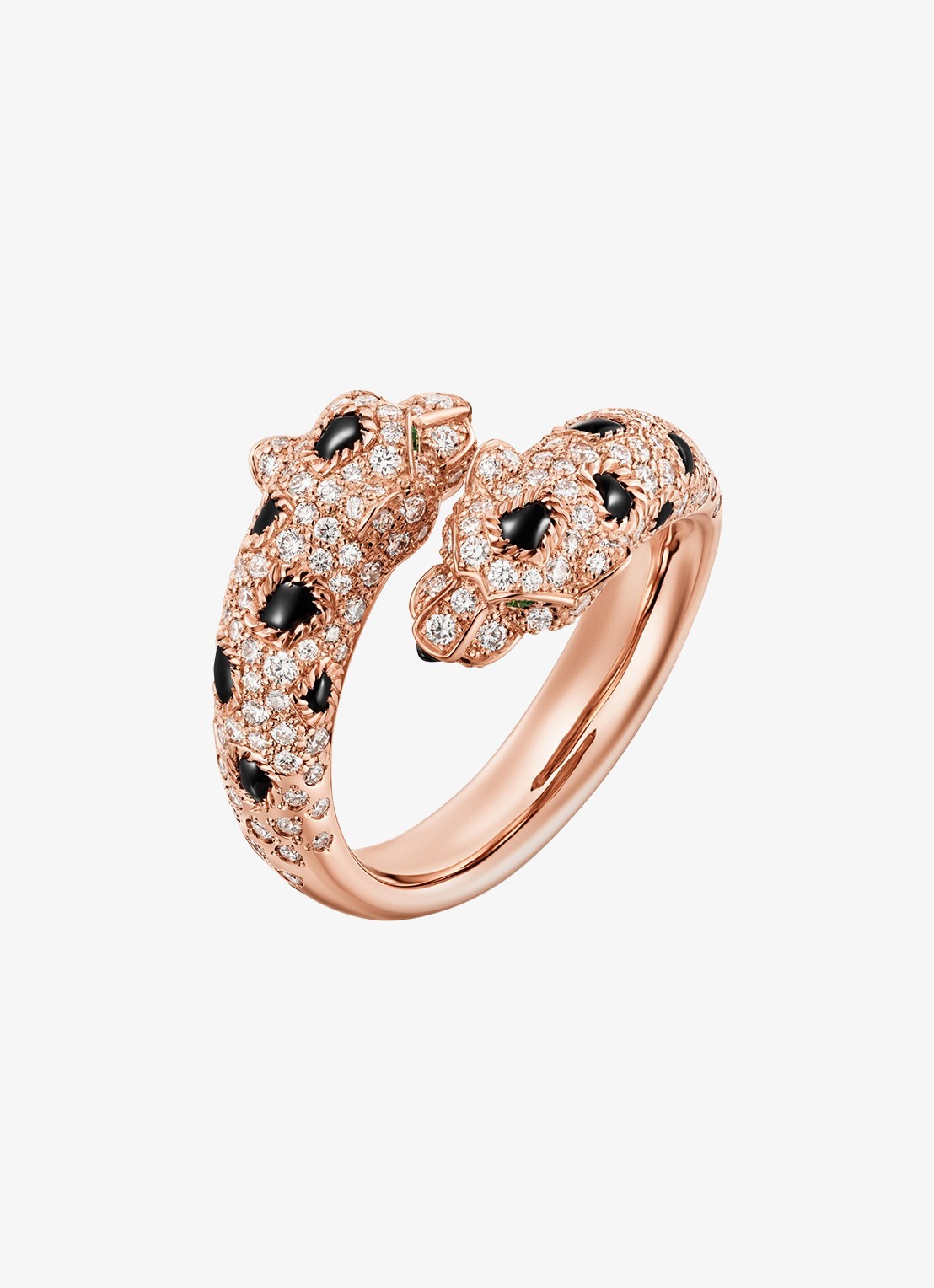 Cartier Panthère de Cartier ring van 18 karaat roségoud met onyx, smaragd en 0.92 ct diamant CRN4802600 - voorkant 7 roségoud