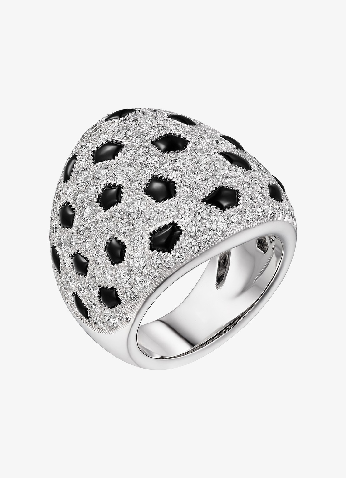 Cartier Panthère de Cartier ring van 18 karaat witgoud met 2.30 ct diamant CRN4788200 - voorkant witgoud