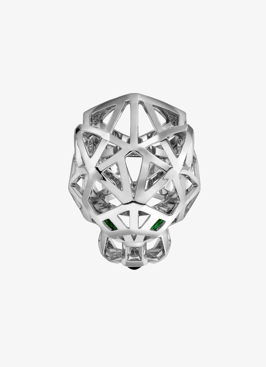 Cartier Panthère de Cartier ring van 18 karaat witgoud met onyx en tsavoriet granaat CRN47309 - detail 3 witgoud
