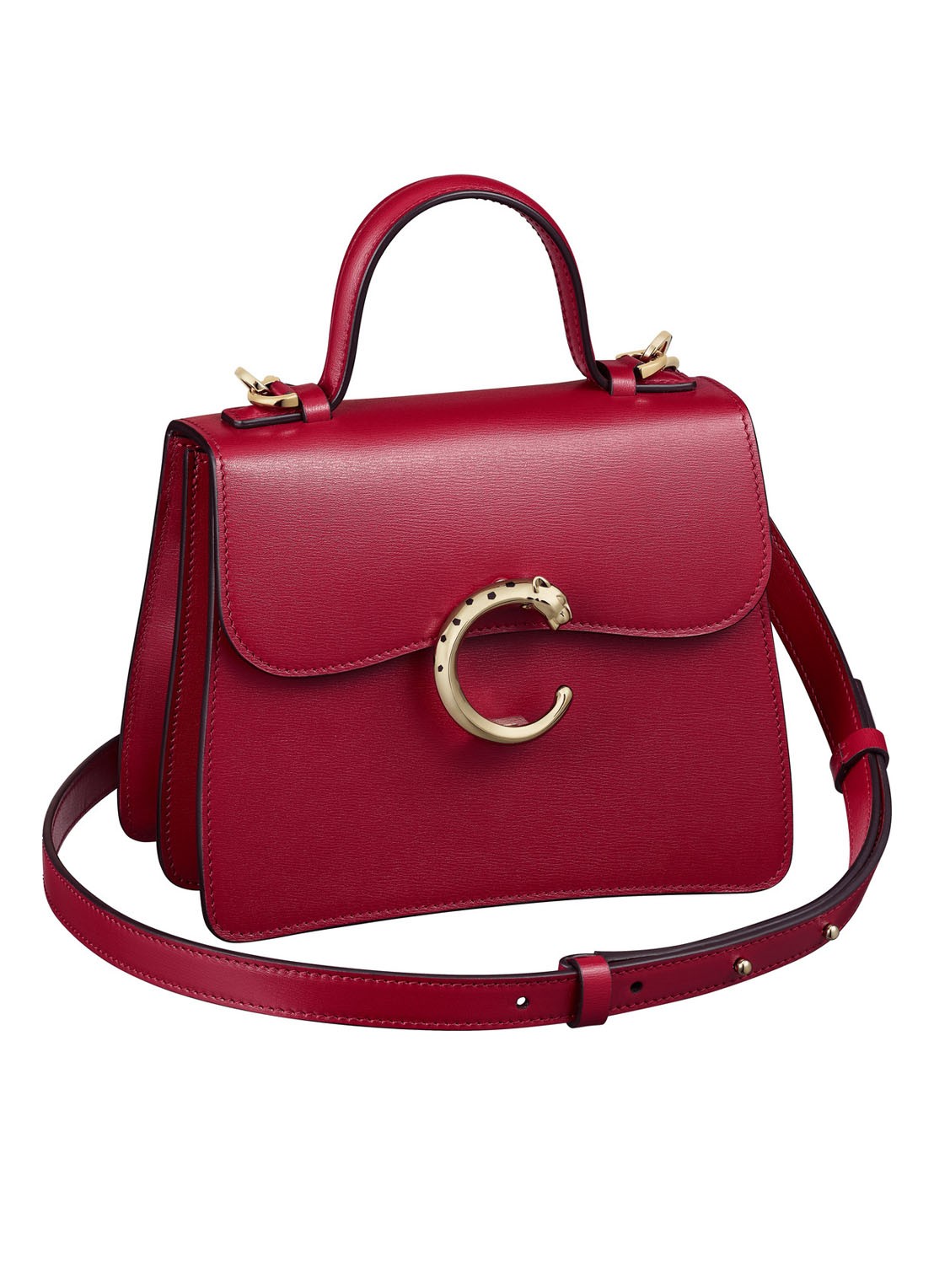 Cartier Panthère de Cartier-tas met handvat CRL1002326 - voorkant kersenrood