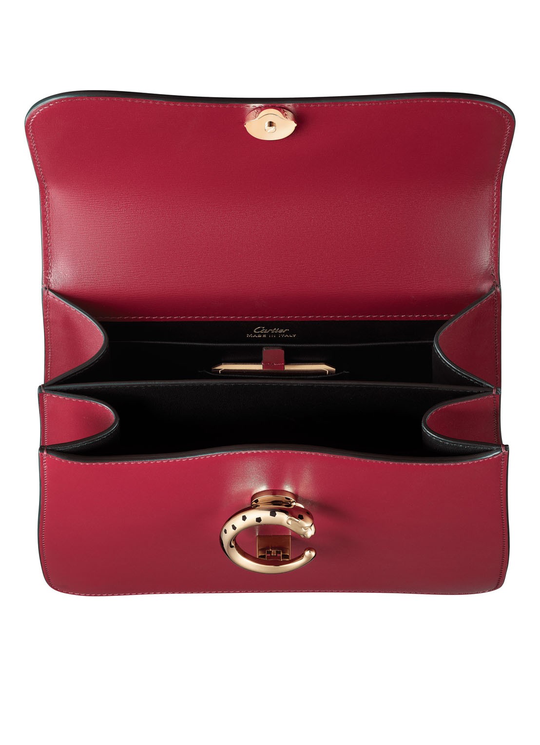 Cartier Panthère de Cartier-tas met handvat, klein model CRL1002324 - detail kersenrood