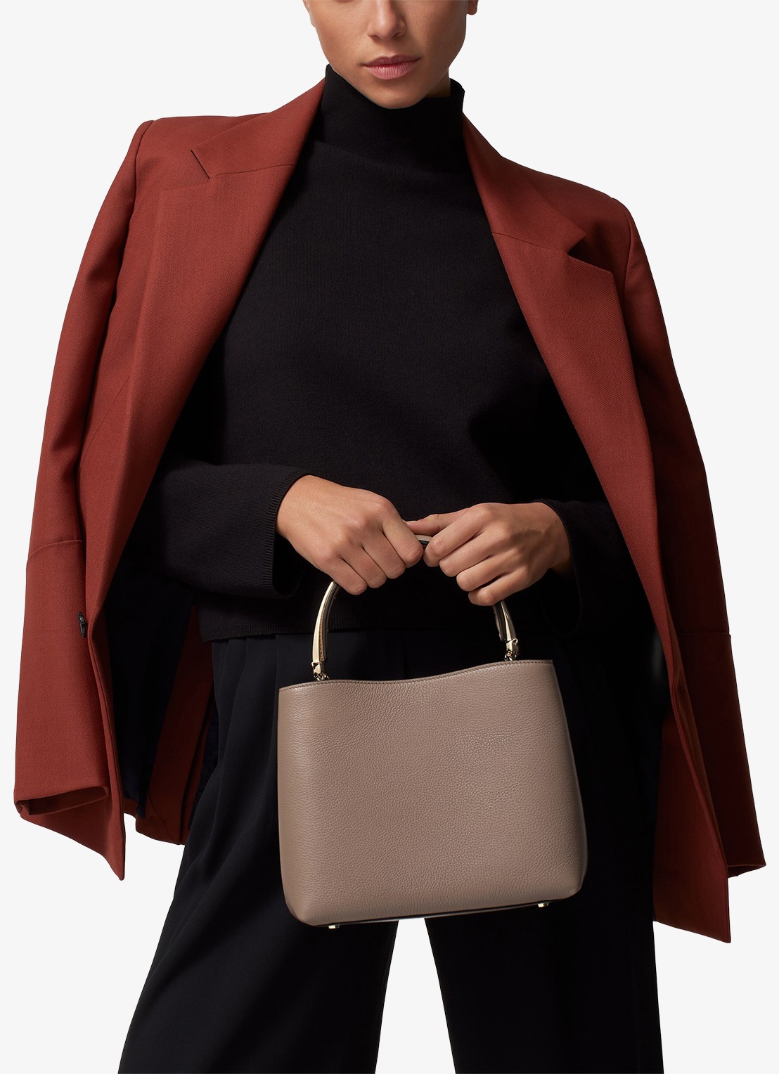 Cartier Panthère Double de Cartier Small handtas van kalfsleer CRL1002642 - voorkant 8 taupe