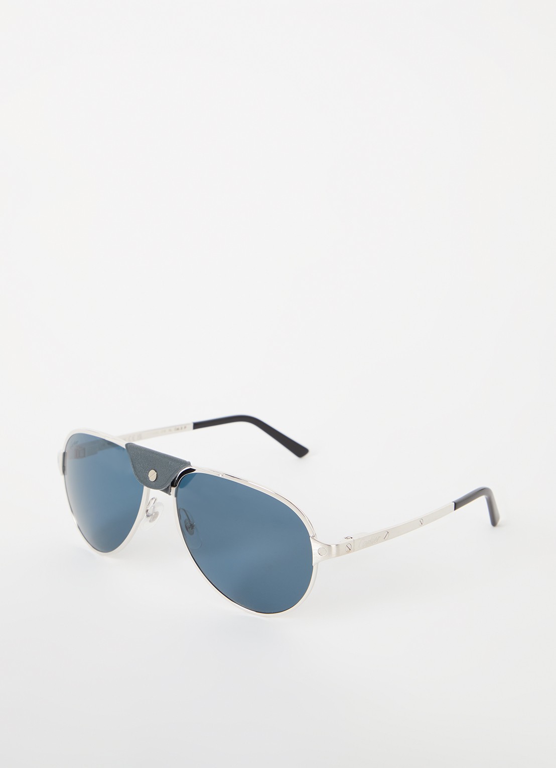Cartier Piloten zonnebril gepolariseerd CT0034S - voorkant zilver