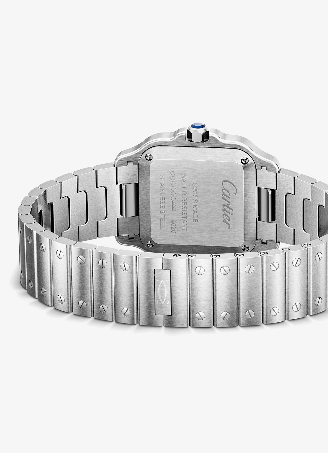 Cartier Santos de Cartier horloge CRWSSA0082 - detail 5 zilver
