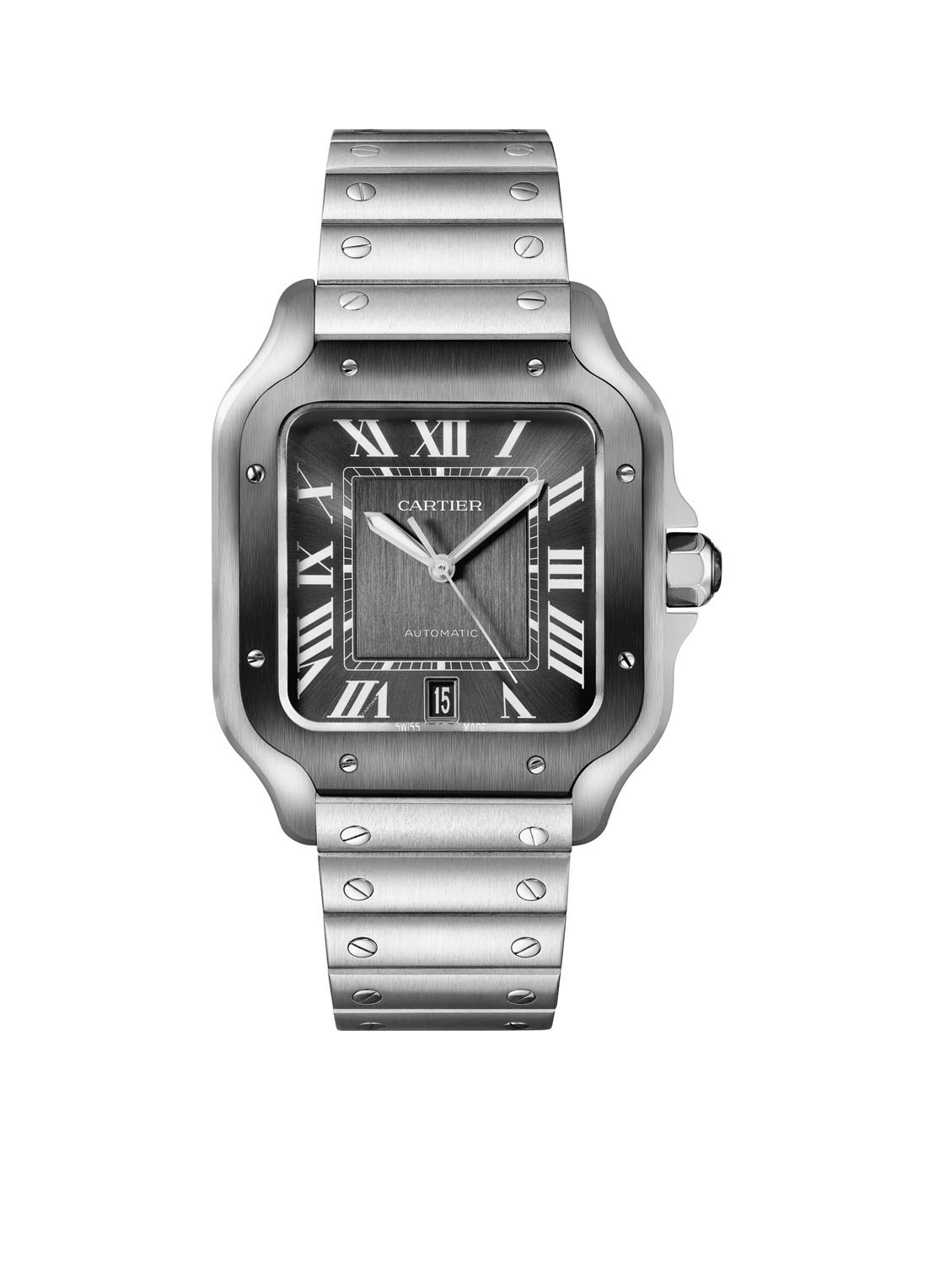 Cartier Santos de Cartier Large horloge met verwisselbaar bandje CRWSSA0037 - voorkant 5 zwart