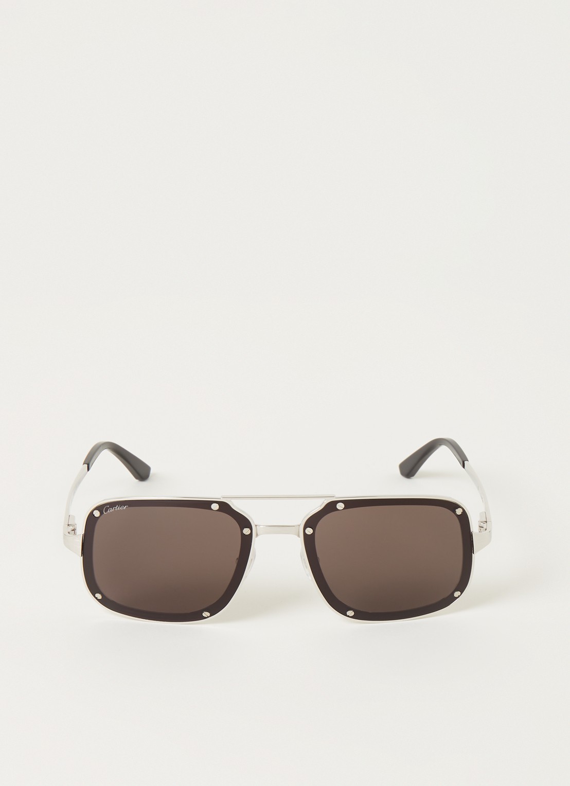 Cartier Santos De Cartier zonnebril CT0194S - voorkant 2 zilver