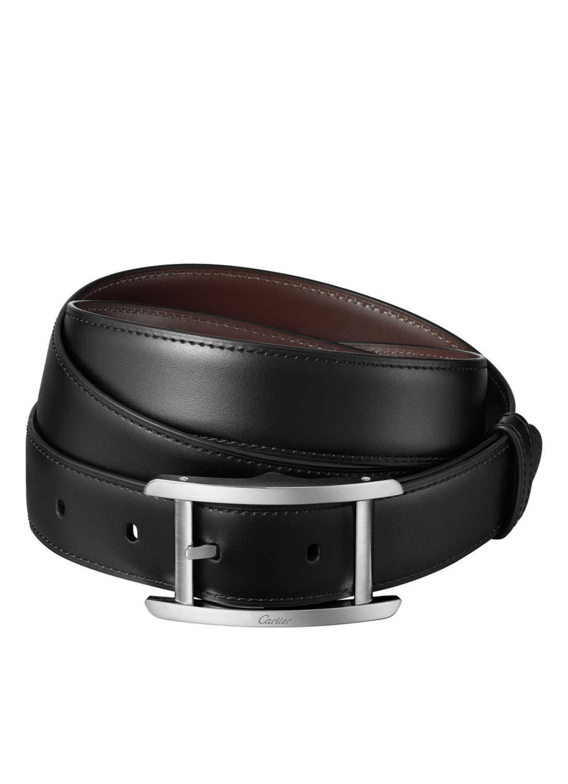 Cartier Tank de Cartier riem van leer L5000599 - voorkant 2 zwart