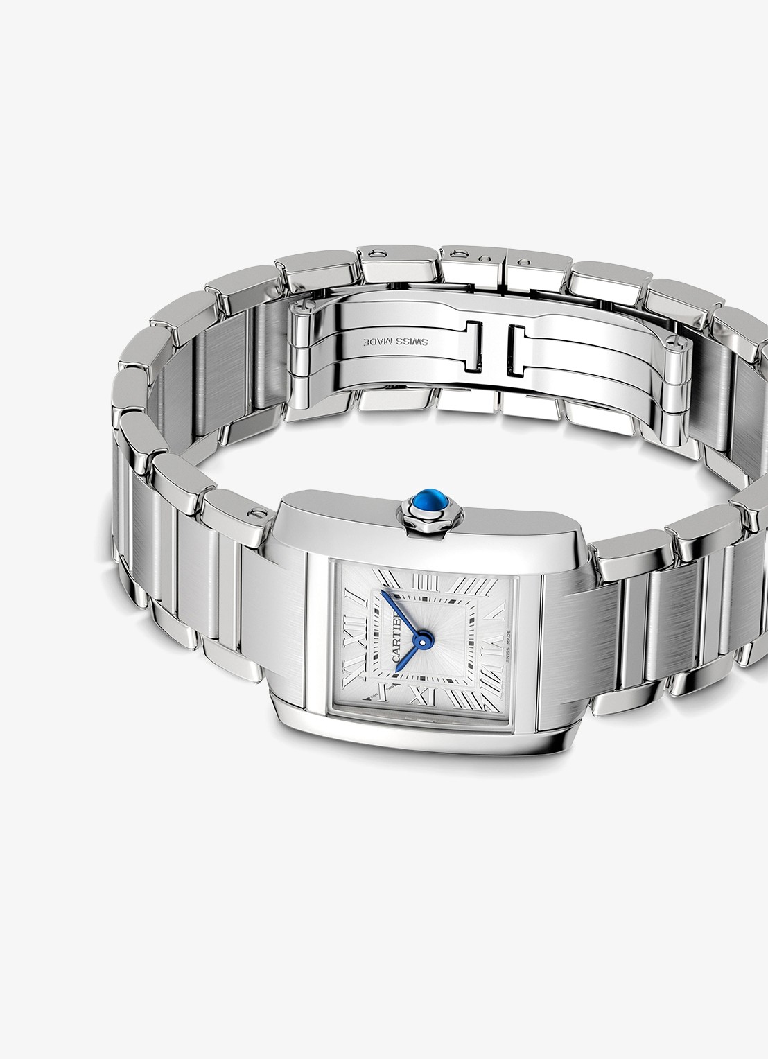 Cartier Tank Française horloge, small model CRWSTA0129 - detail 4 zilver