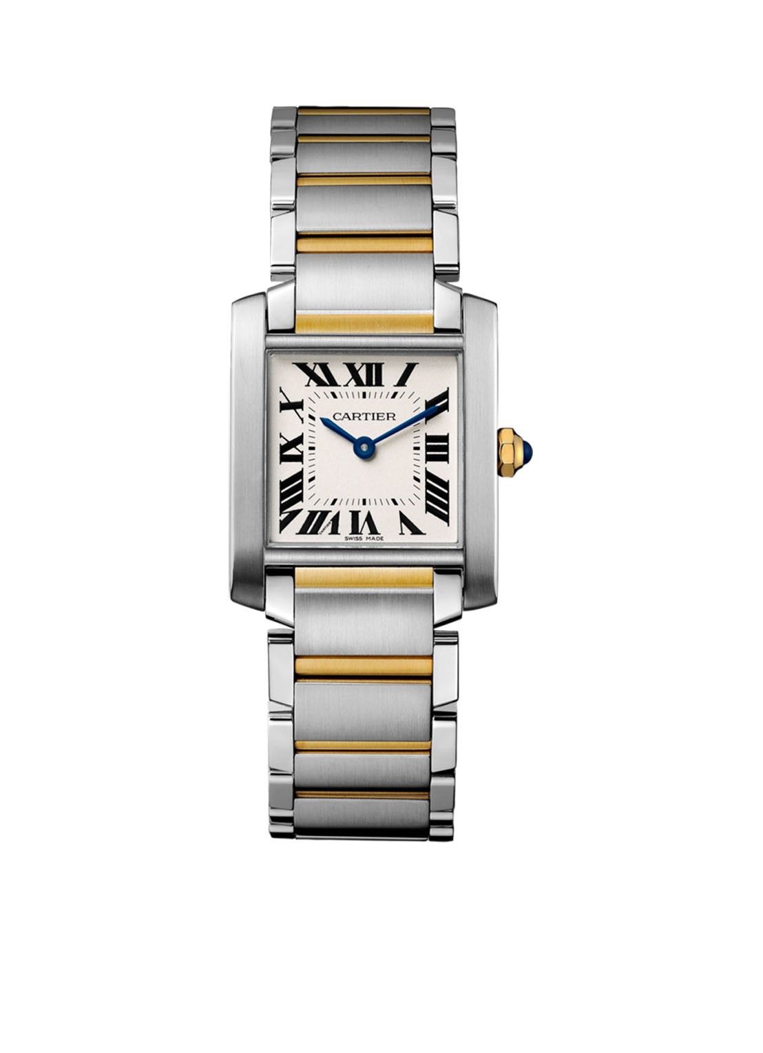 Cartier Tank Française medium horloge van staal - W2TA0003 - voorkant zilver