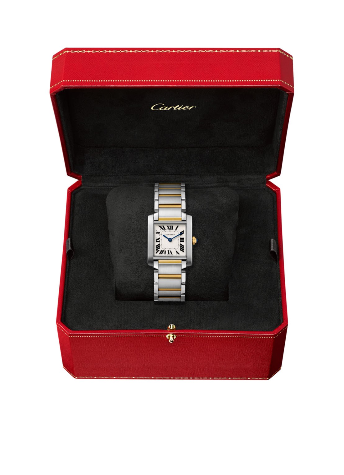 Cartier Tank Française medium horloge van staal - W2TA0003 - voorkant 2 zilver