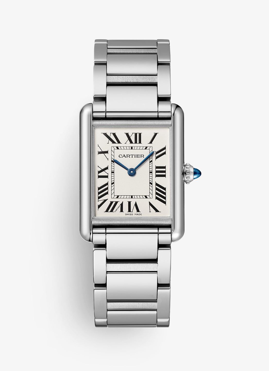 Cartier Tank Must de Cartier horloge, large model CRWSTA0106 - voorkant 2 zilver