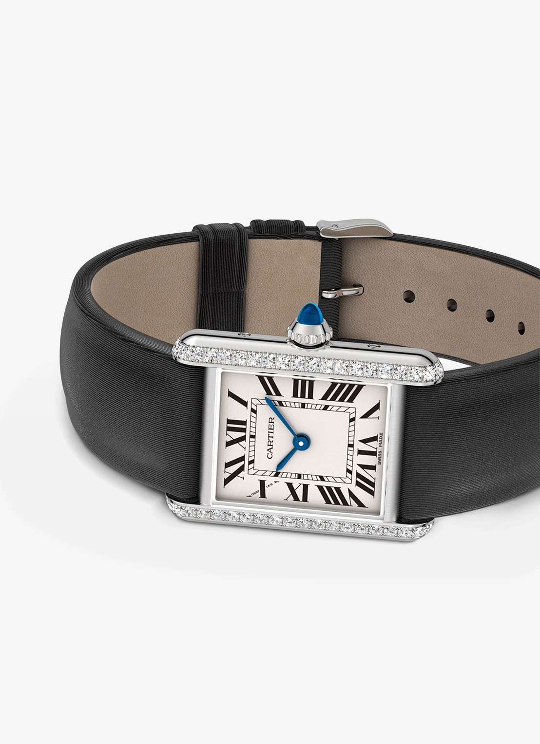 Cartier Tank Must de Cartier horloge, small model met 0.39 ct diamant CRW4TA0031 - detail 2 zilver