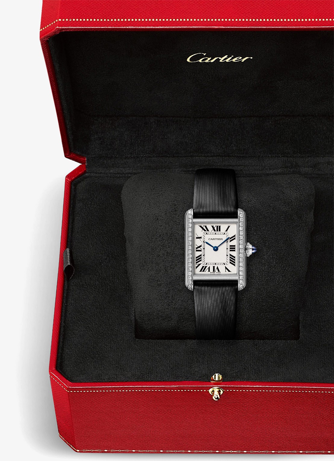 Cartier Tank Must de Cartier horloge, small model met 0.39 ct diamant CRW4TA0031 - detail 3 zilver