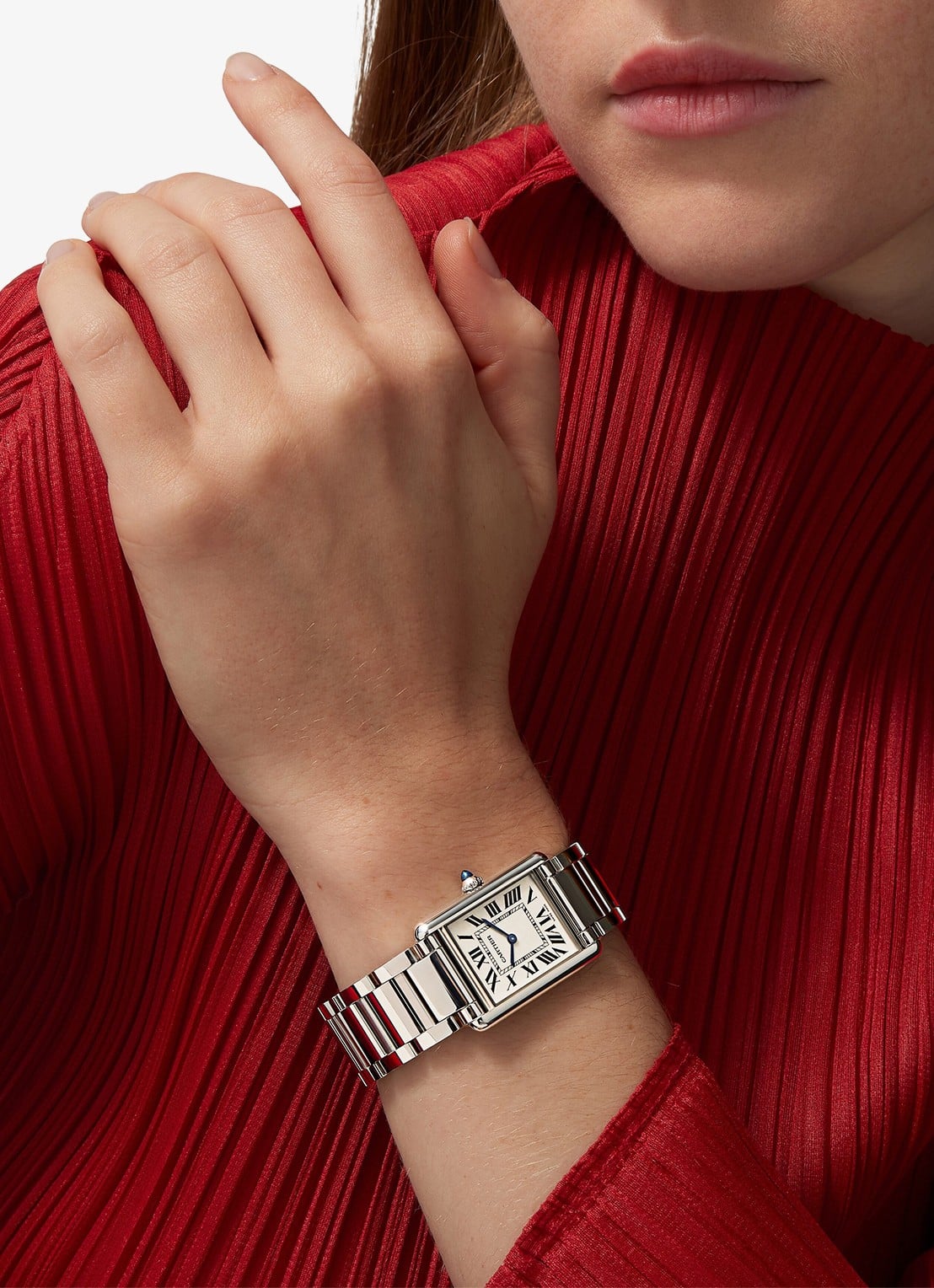 Cartier Tank must SolarBeat™ horloge CRWSTA0122 - voorkant 2 zilver