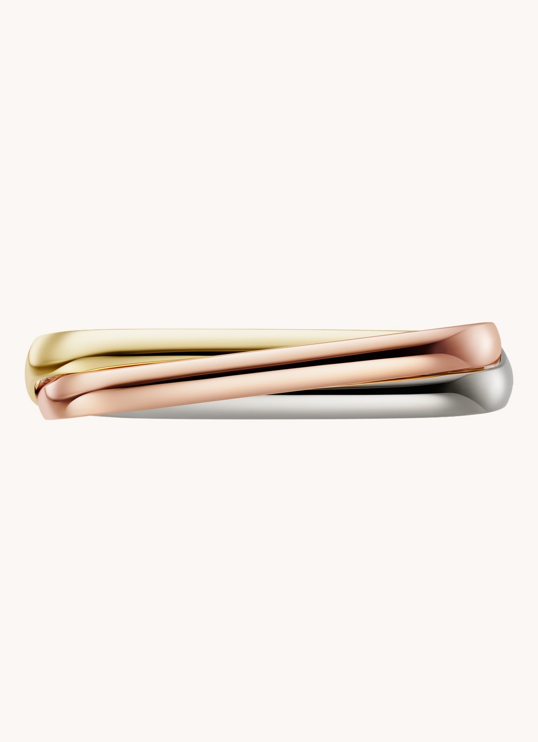 Cartier Trinity de Cartier bangle van 18 karaat rosé-, geel-, en witgoud CRB6078016 - detail goud