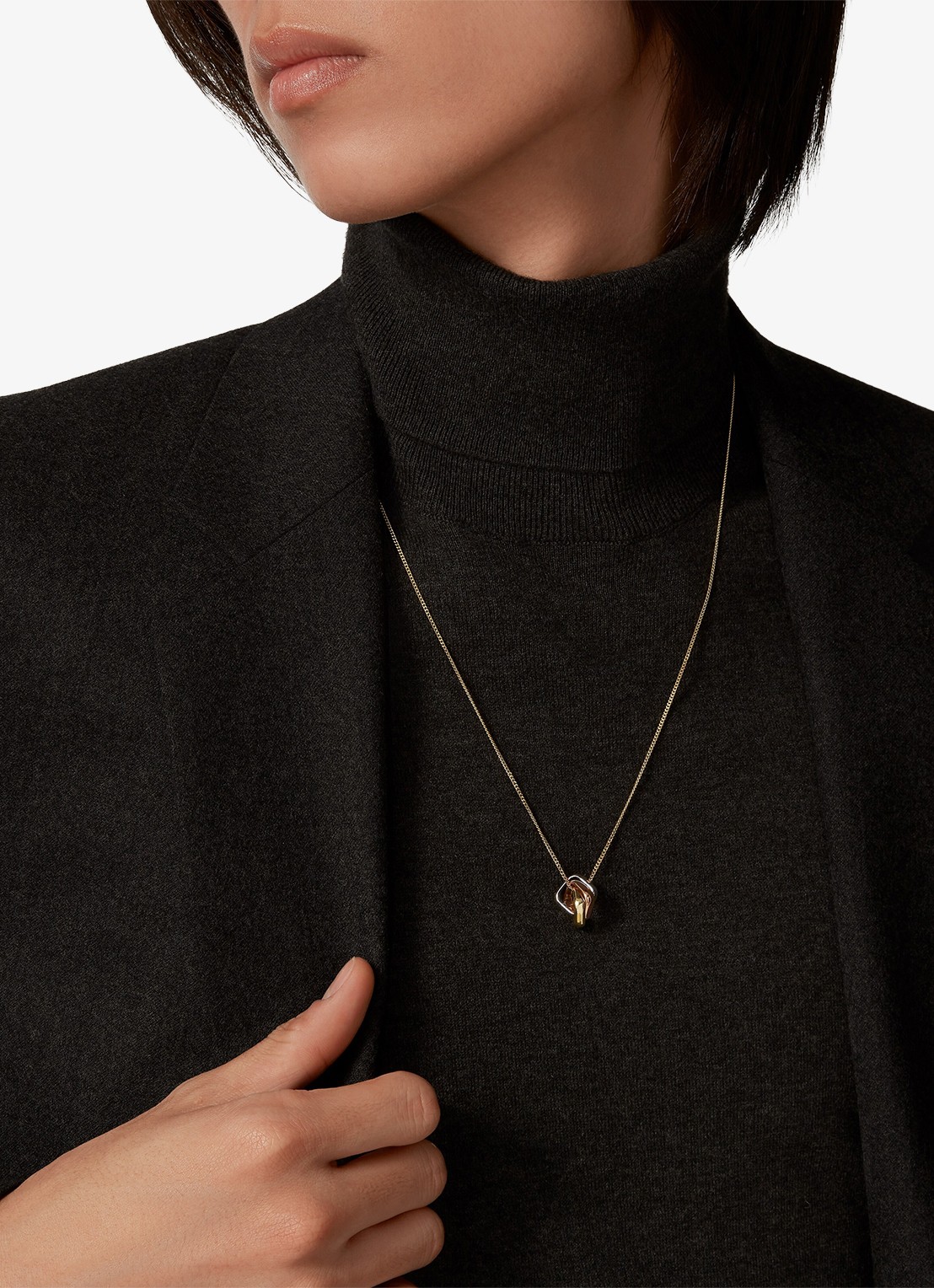 Cartier Trinity de Cartier ketting van 18 karaat rosé-, geel-, en witgoud CRB7224956 - achterkant 6 goud