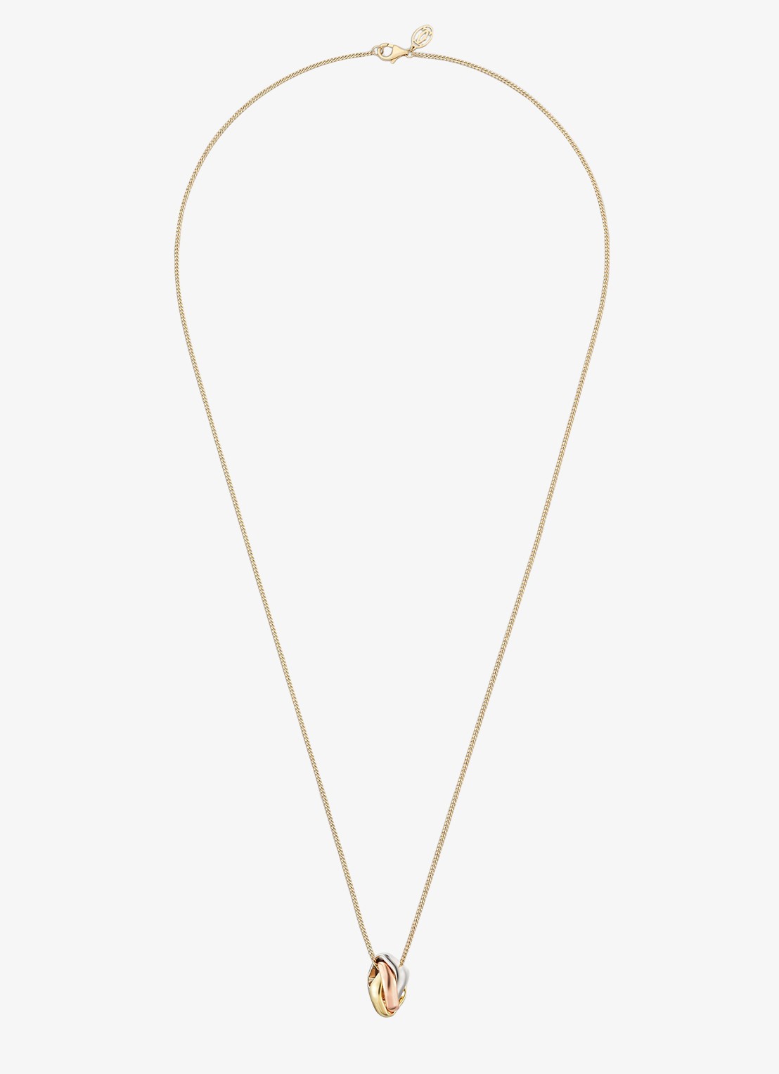 Cartier Trinity de Cartier ketting van 18 karaat rosé-, geel-, en witgoud CRB7224956 - voorkant 7 goud