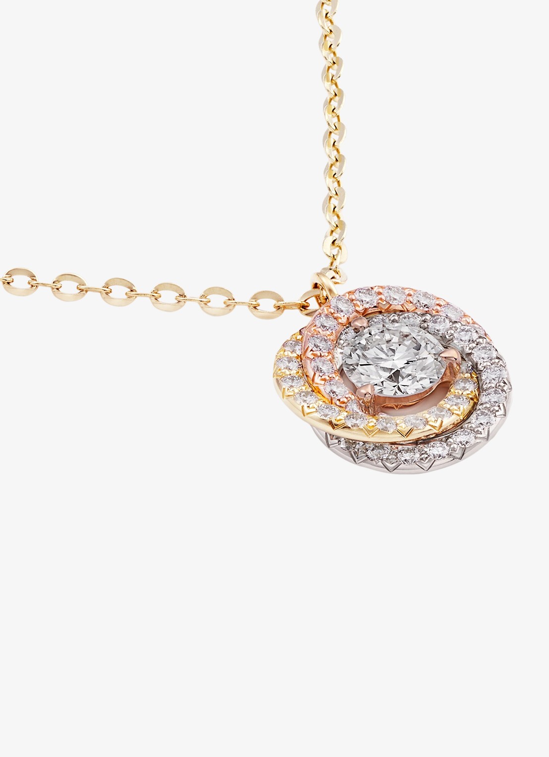 Cartier Trinity de Cartier ketting van 18 karaat rosé-, wit,- en geelgoud met 0.29 ct diamant CRB7224807 - detail 2 goud