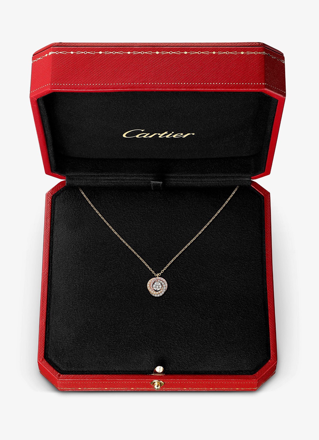 Cartier Trinity de Cartier ketting van 18 karaat rosé-, wit,- en geelgoud met 0.29 ct diamant CRB7224807 - detail 5 goud