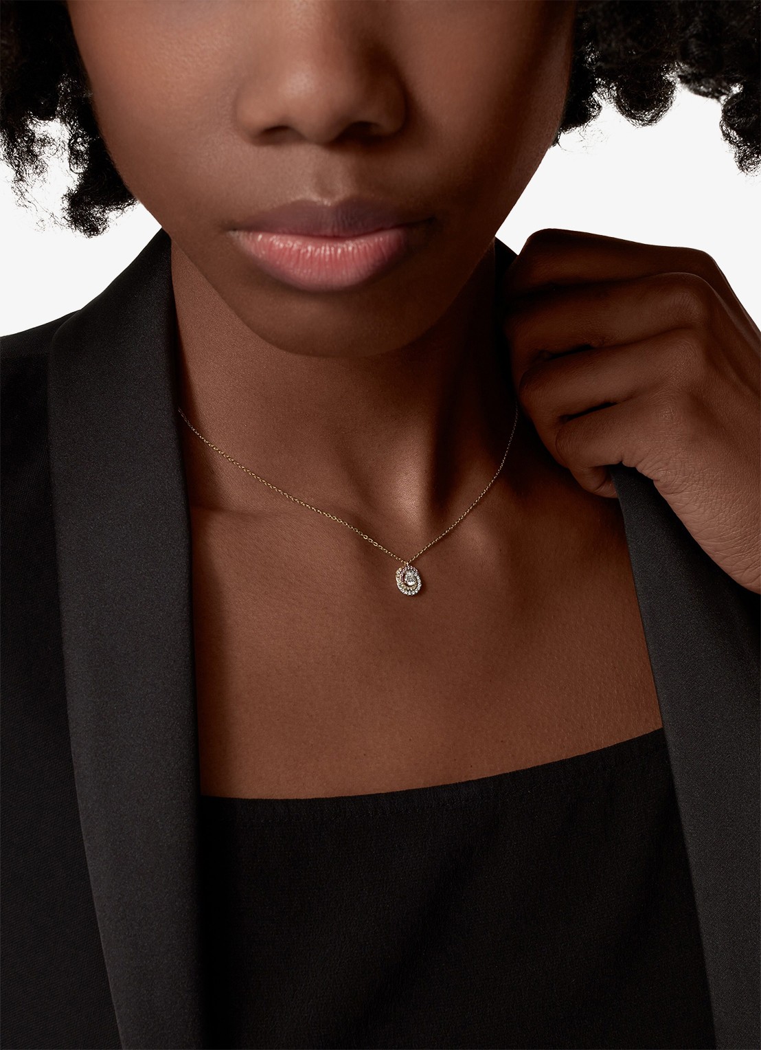Cartier Trinity de Cartier ketting van 18 karaat rosé-, wit,- en geelgoud met 0.29 ct diamant CRB7224807 - voorkant 8 goud