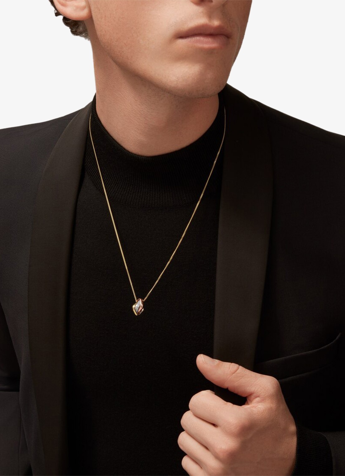 Cartier Trinity de Cartier ketting van 18 karaat rosé-, wit-, en geelgoud met 54 diamanten CRN7424481 - detail 4 multicolor