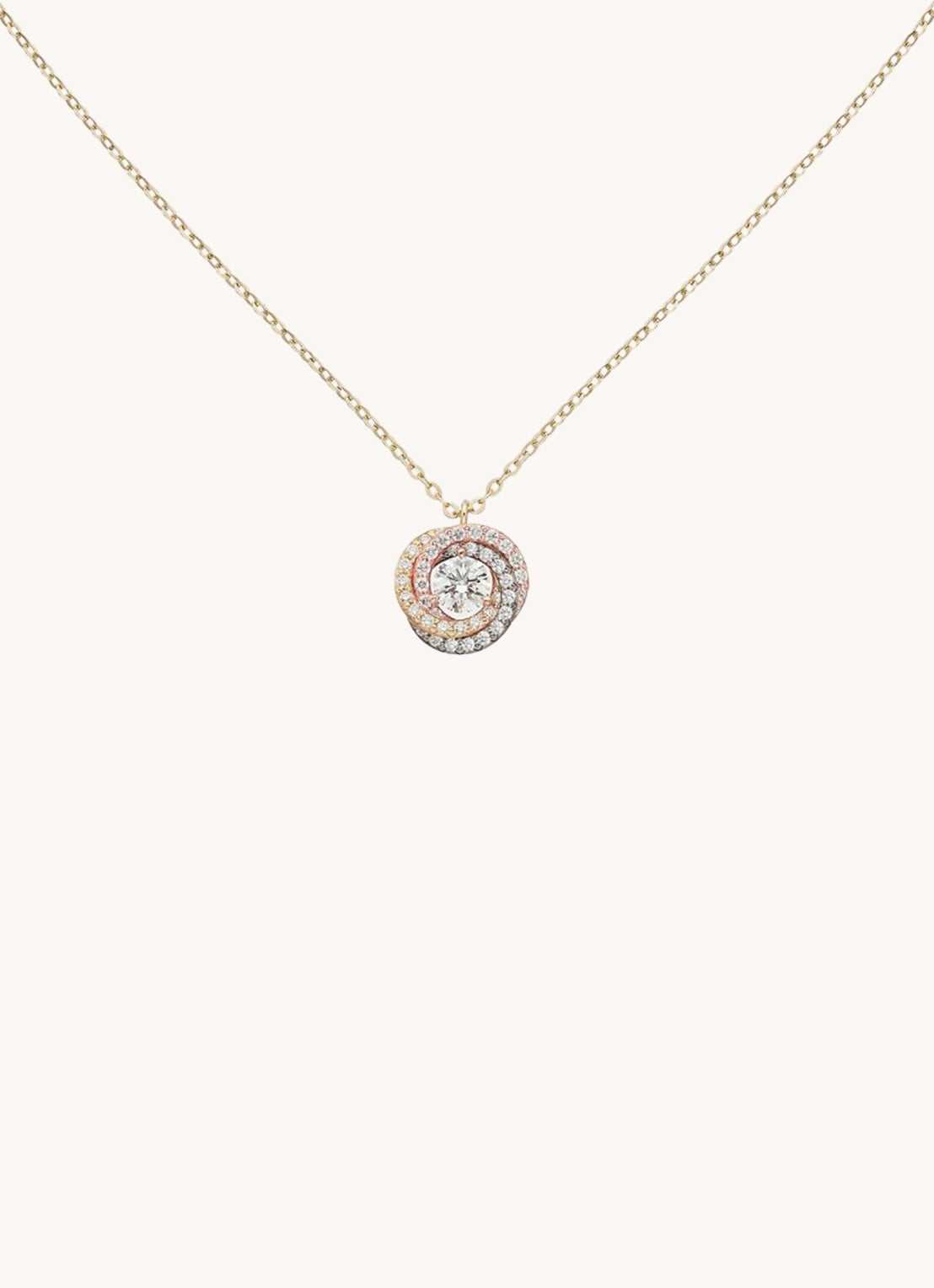 Cartier Trinity de Cartier ketting van 18 karaat rosé-, wit,- en geelgoud met diamanten CRB7224807 - detail 2 goud