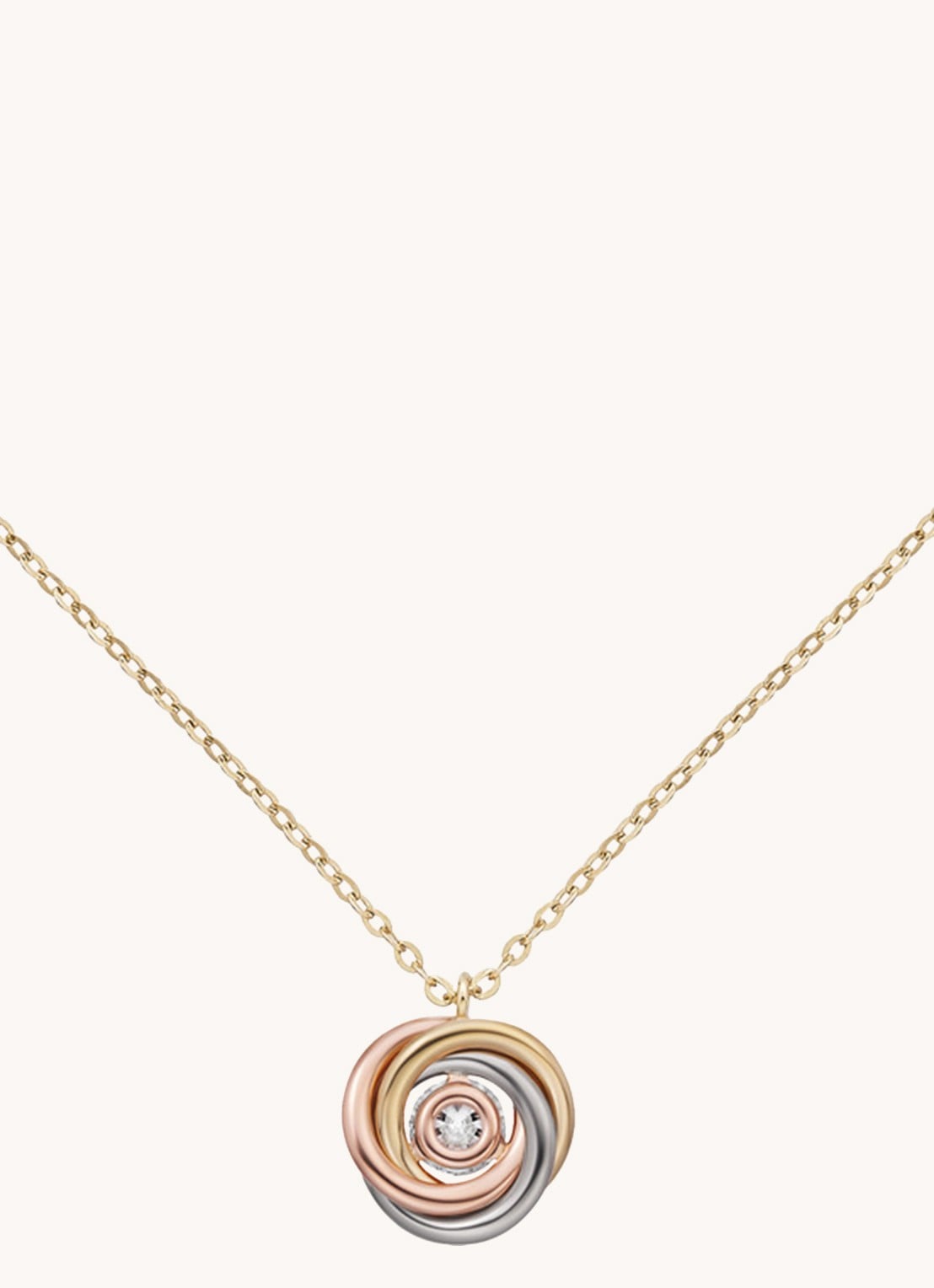 Cartier Trinity de Cartier ketting van 18 karaat rosé-, wit,- en geelgoud met diamanten CRB7224807 - detail 3 goud