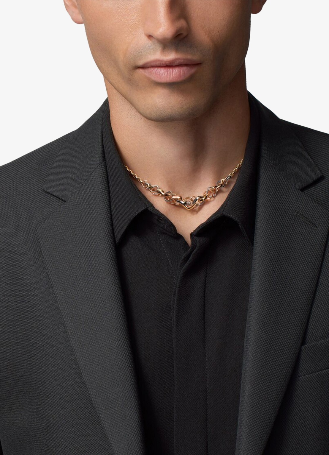 Cartier Trinity ketting van 18 karaat rosé-, geel-, en witgoud CRB7224988 - voorkant 2 geelgoud