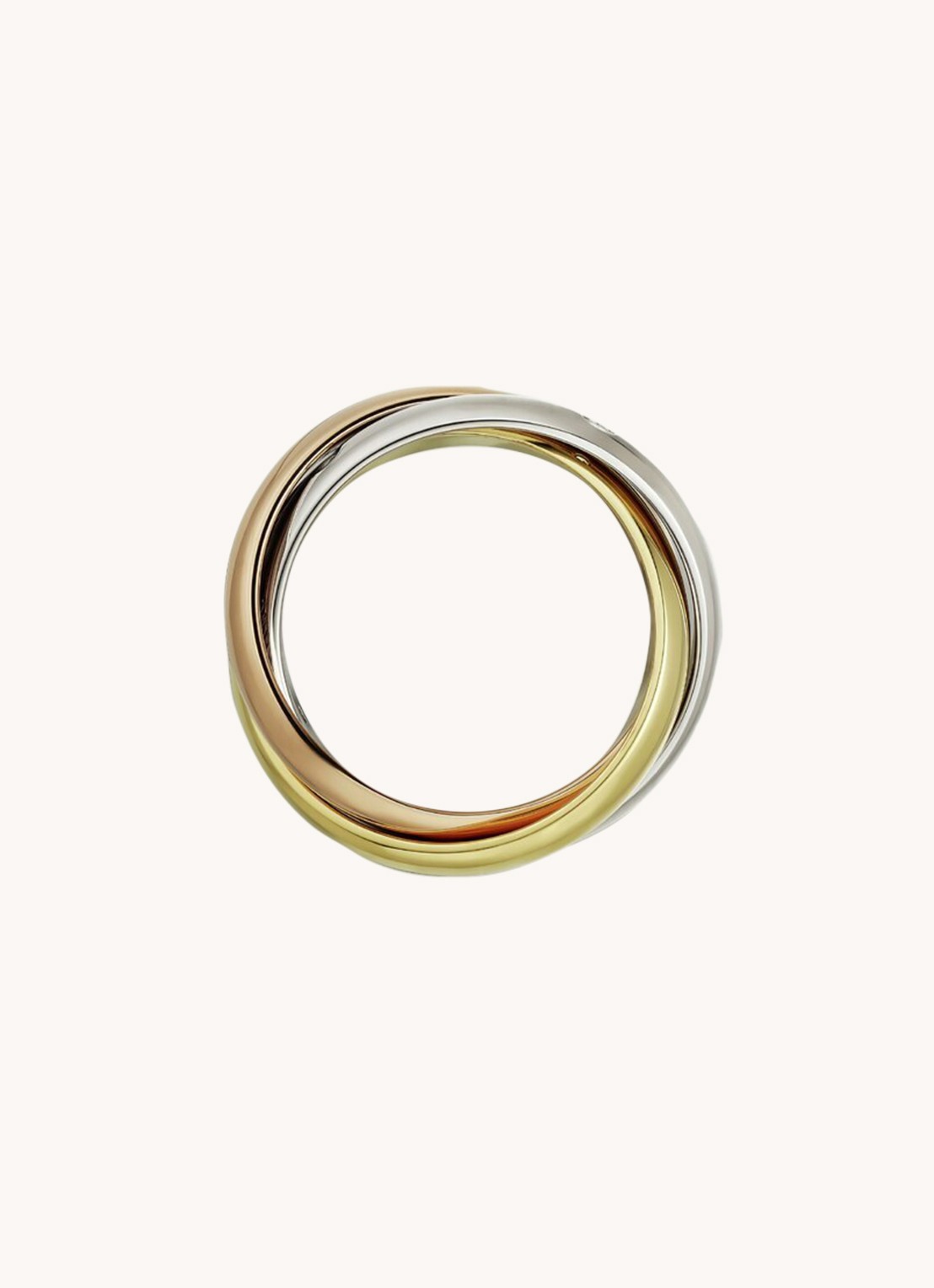 Cartier Trinity medium ring van 18 karaat rosé-, wit,- en geelgoud met diamant CRB4088500 - detail 6 aluminium