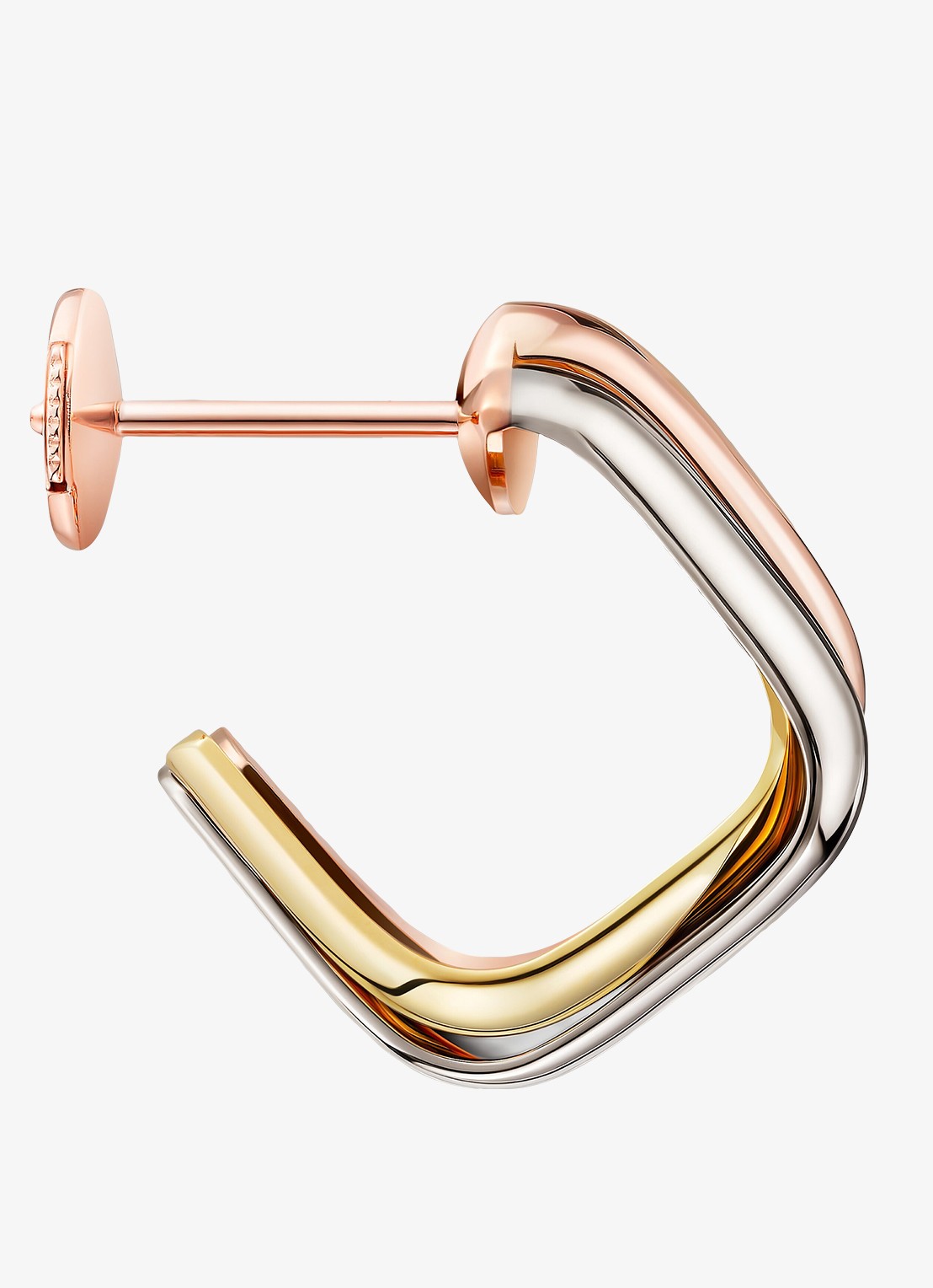 Cartier Trinity oorringen van 18 karaat rosé-, wit-, en geelgoud CRB8301507 - detail 4 goud