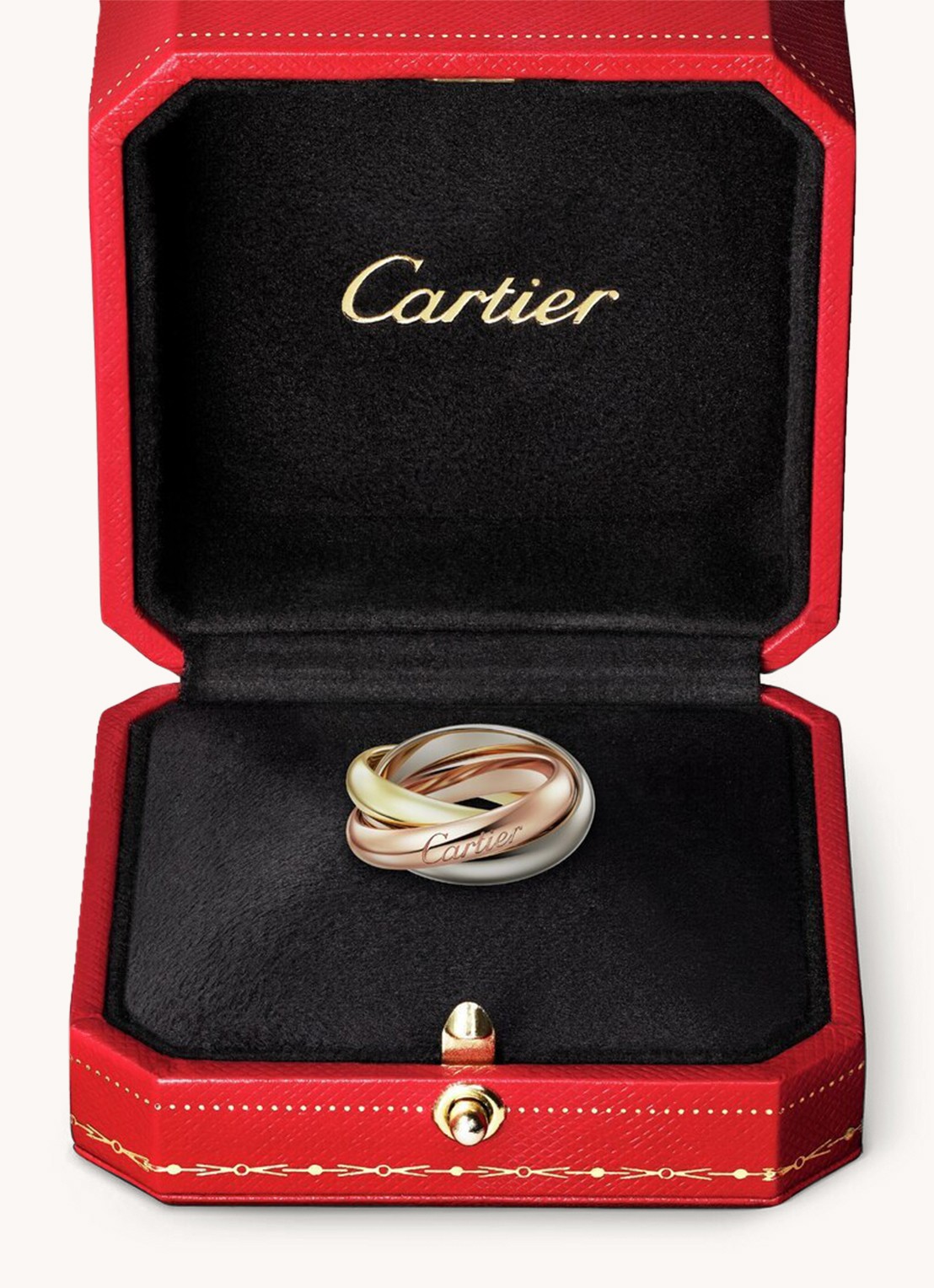 Cartier Trinity ring large van 18 karaat wit-, geel- en roségoud CRB4236100  - detail 5 multicolor