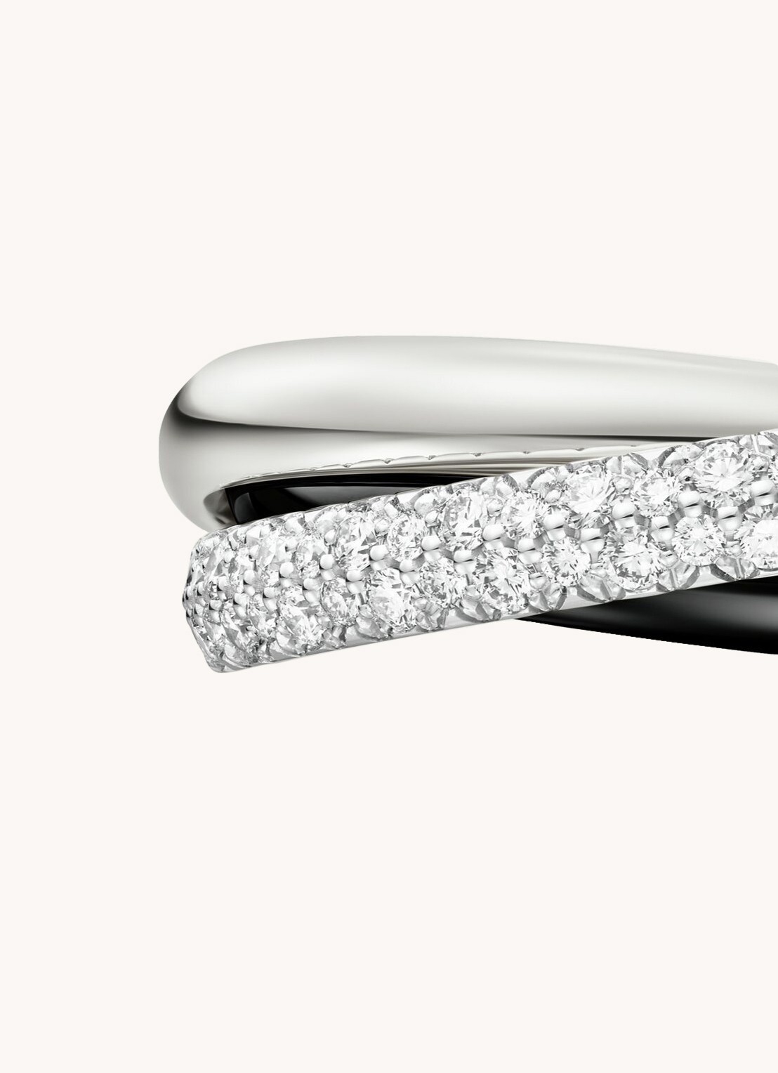 Cartier Trinity ring small van 18 karaat witgoud met diamant CRB4235400 - detail 3 witgoud