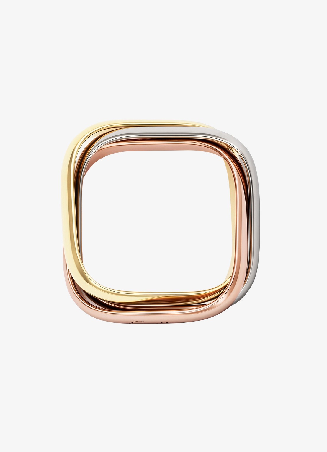 Cartier Trinity ring van 18 karaat rosé-, wit-, en geelgoud CRB42406 - detail multicolor