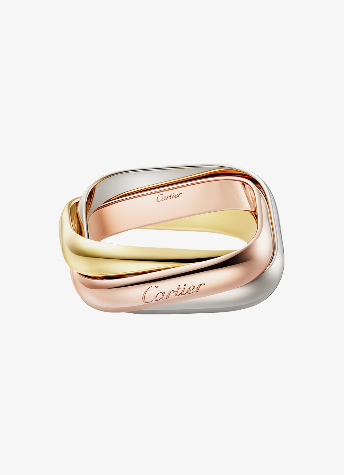 Cartier Trinity ring van 18 karaat rosé-, wit-, en geelgoud CRB42406 - voorkant 6 multicolor