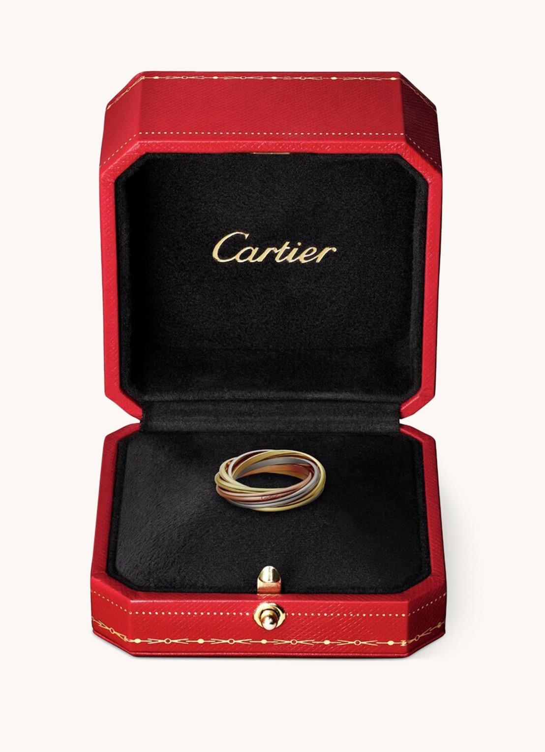 Cartier Trinity ring van 18 karaat wit-, geel- en roségoud CRB4089100   - detail 2 multicolor