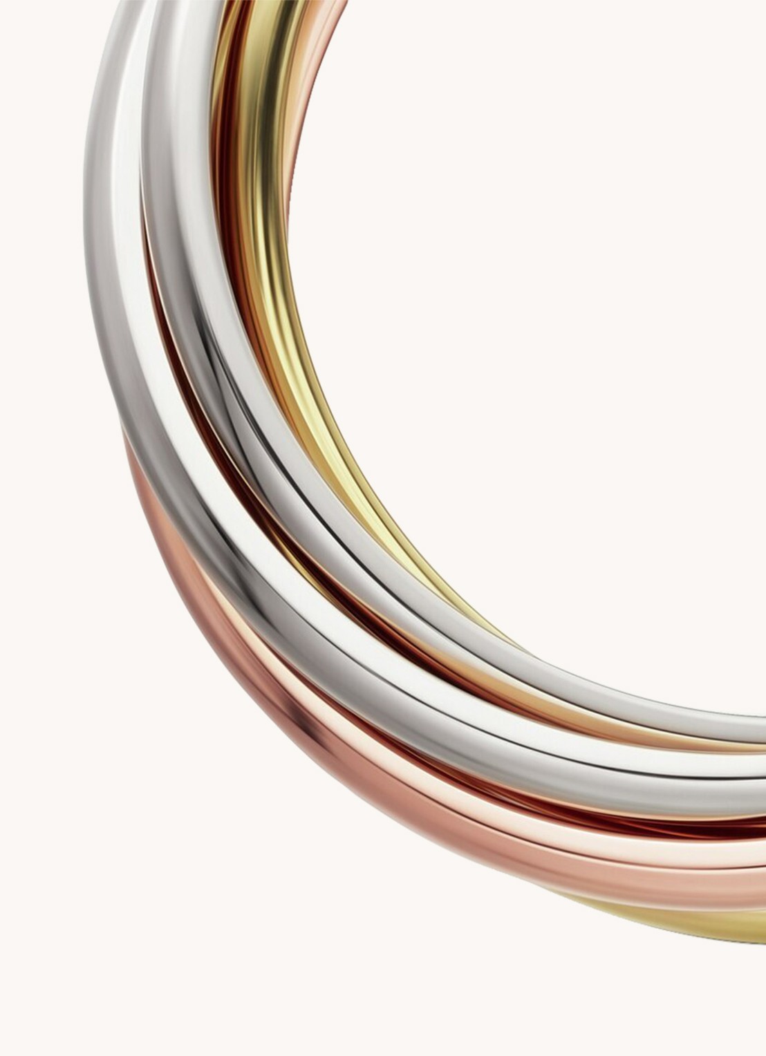 Cartier Trinity ring van 18 karaat wit-, geel- en roségoud CRB4089100   - detail 3 multicolor