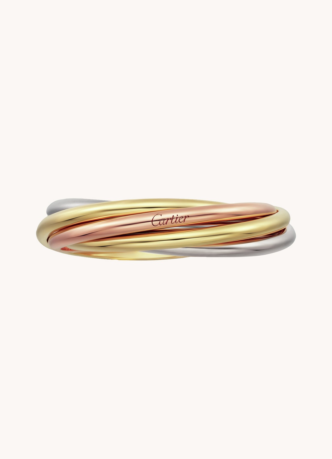 Cartier Trinity ring van 18 karaat wit-, geel- en roségoud CRB4089100   - voorkant 6 multicolor