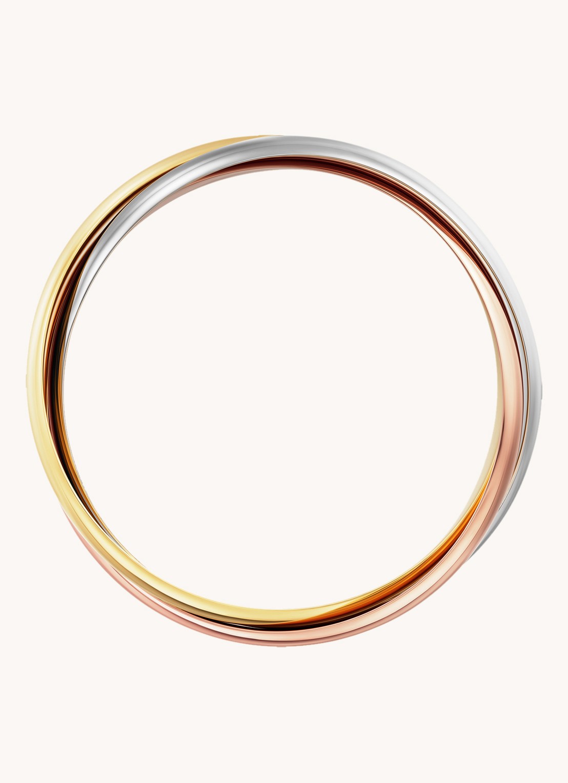 Cartier Trinity XL bangle van 18 karaat geel- rosé - en witgoud CRB6077917 - detail 5 goud