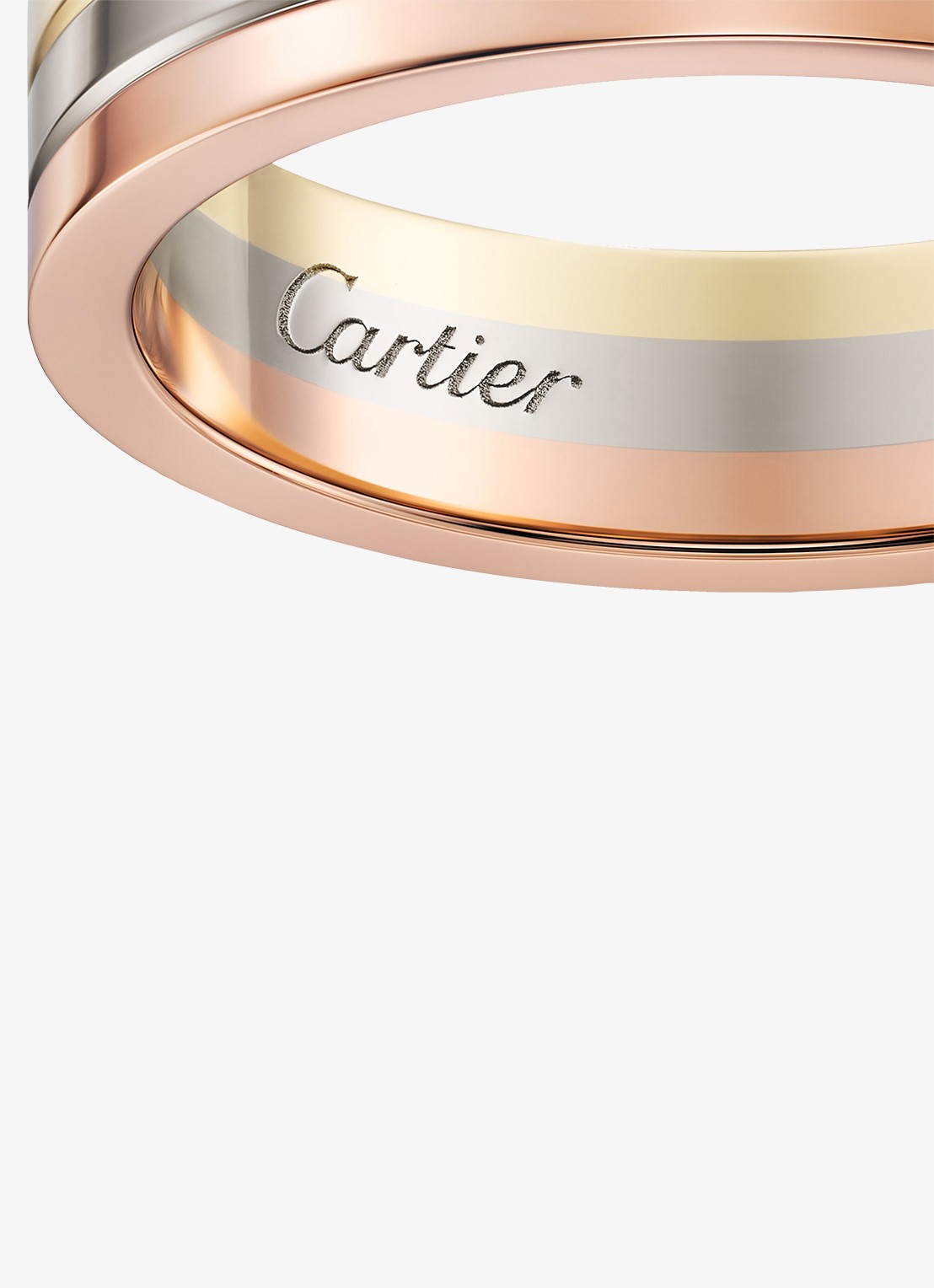 Cartier Vendome Louis Cartier trouwring van 18 karaat rosé-, wit-, en geelgoud CRB4052100 - detail 2 goud