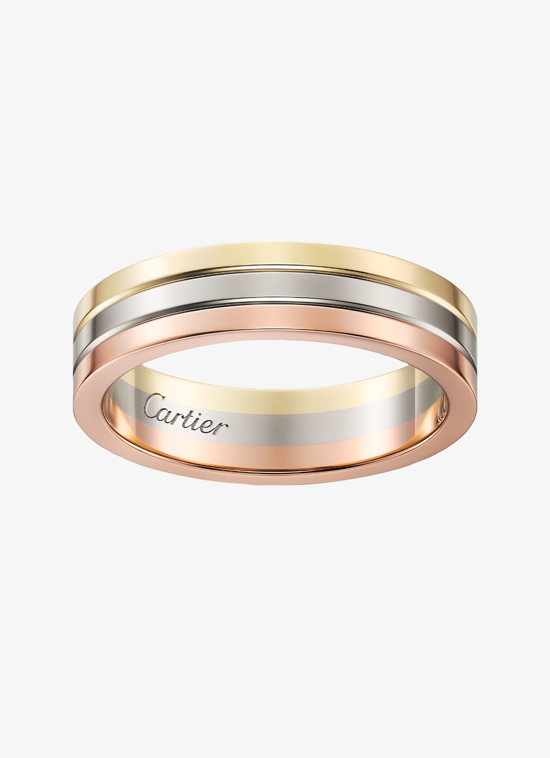 Cartier Vendome Louis Cartier trouwring van 18 karaat rosé-, wit-, en geelgoud CRB4052100 - voorkant 7 goud