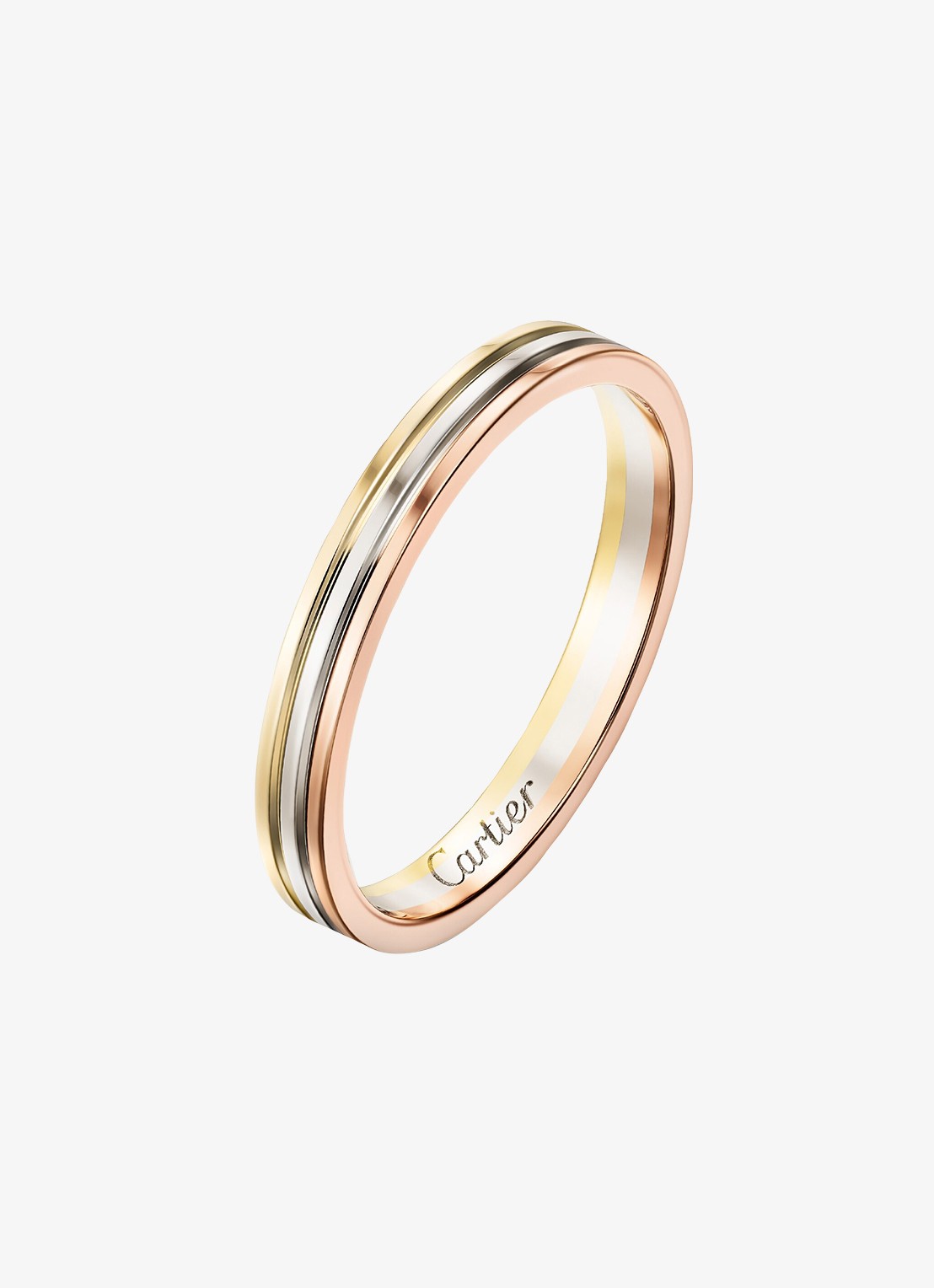 Cartier Vendome Louis Cartier trouwring van 18 karaat rosé-, wit-, en geelgoud CRB4209900 - achterkant 8 goud