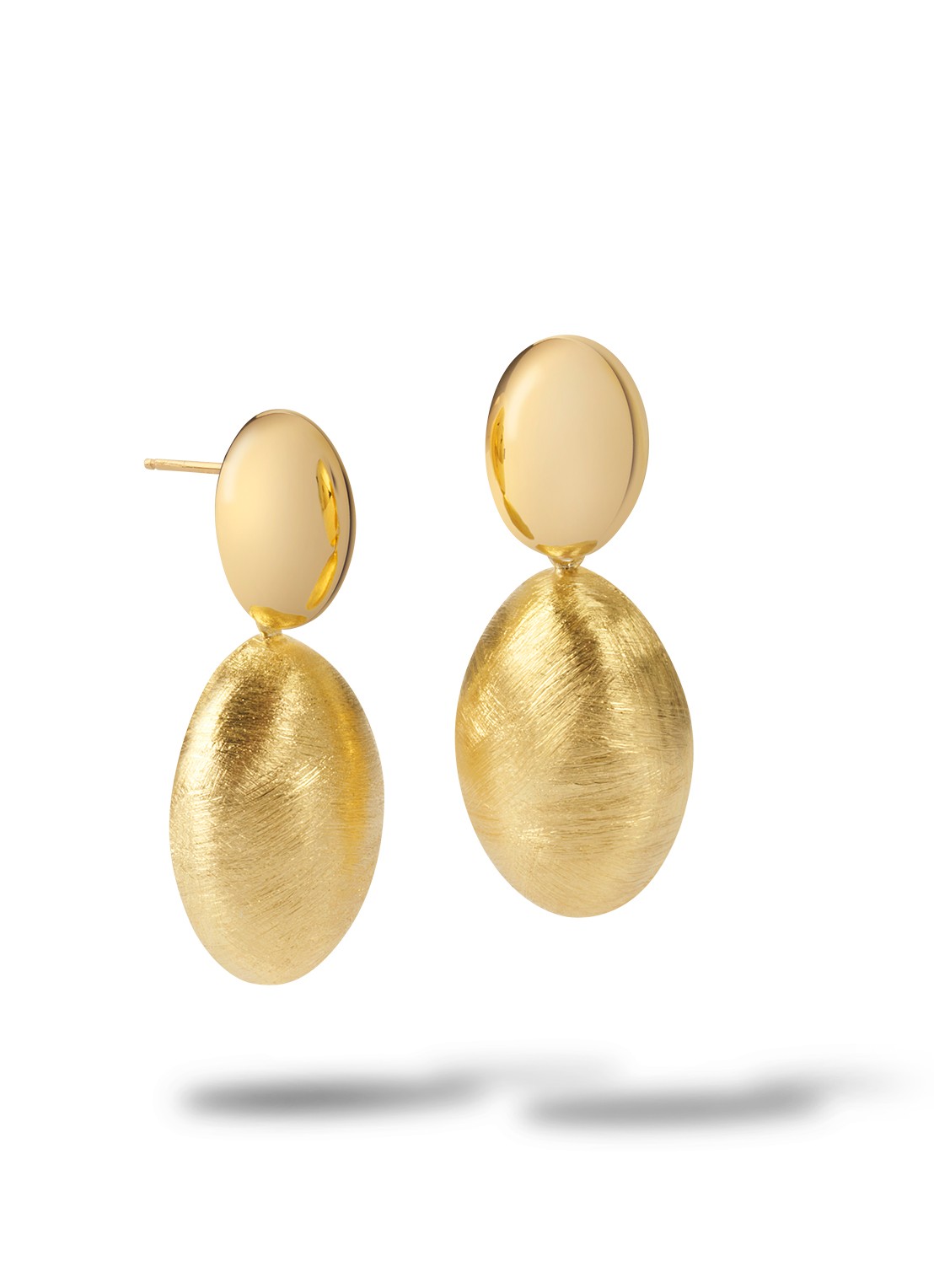 Casa Jewelry Bikkel Maxi oorstekers verguld - voorkant goud
