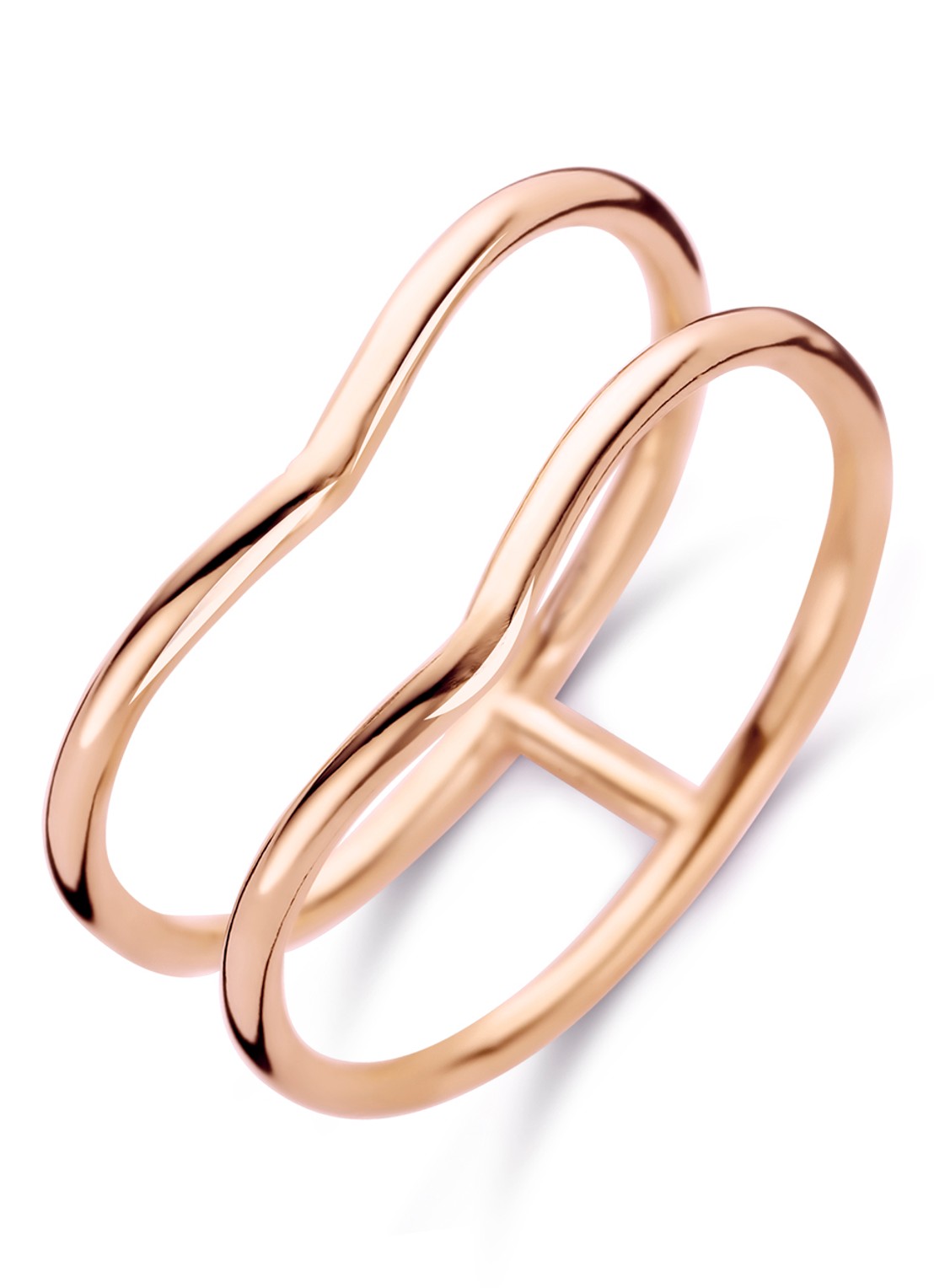 Casa Jewelry Birds ring verguld - voorkant roségoud