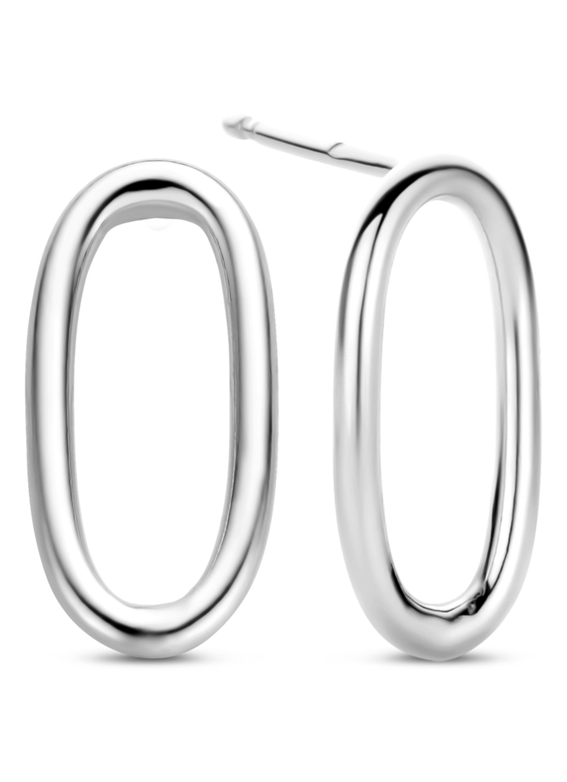 Casa Jewelry Claire oorstekers van zilver - voorkant zilver