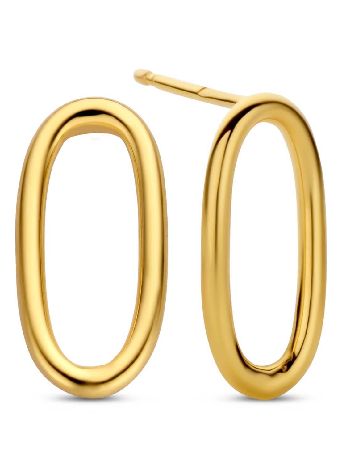 Casa Jewelry Claire oorstekers verguld - voorkant goud
