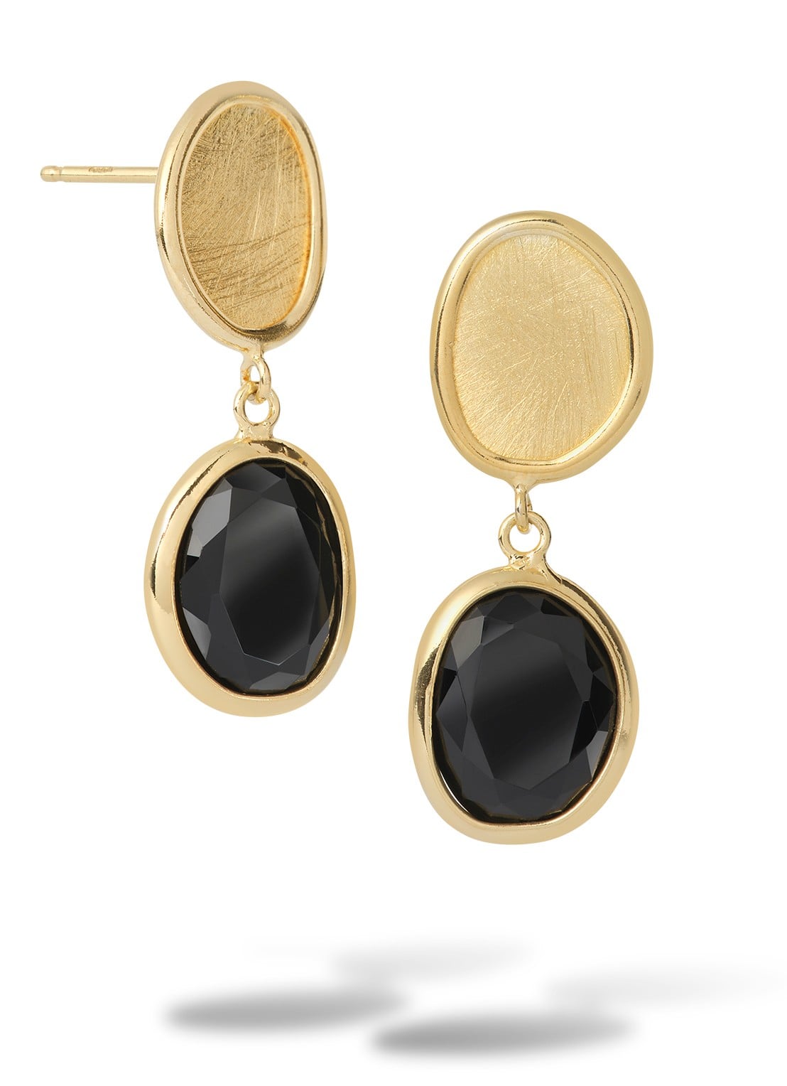 Casa Jewelry Colette oorstekers verguld  - voorkant goud