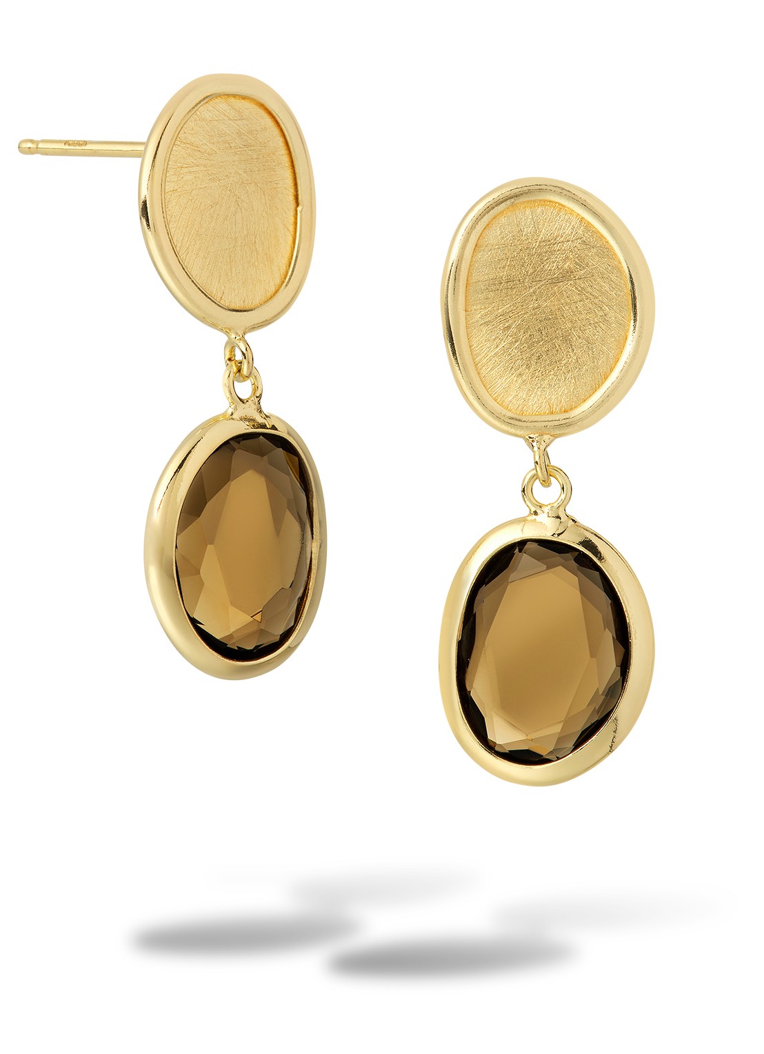 Casa Jewelry Colette oorstekers verguld - voorkant goud